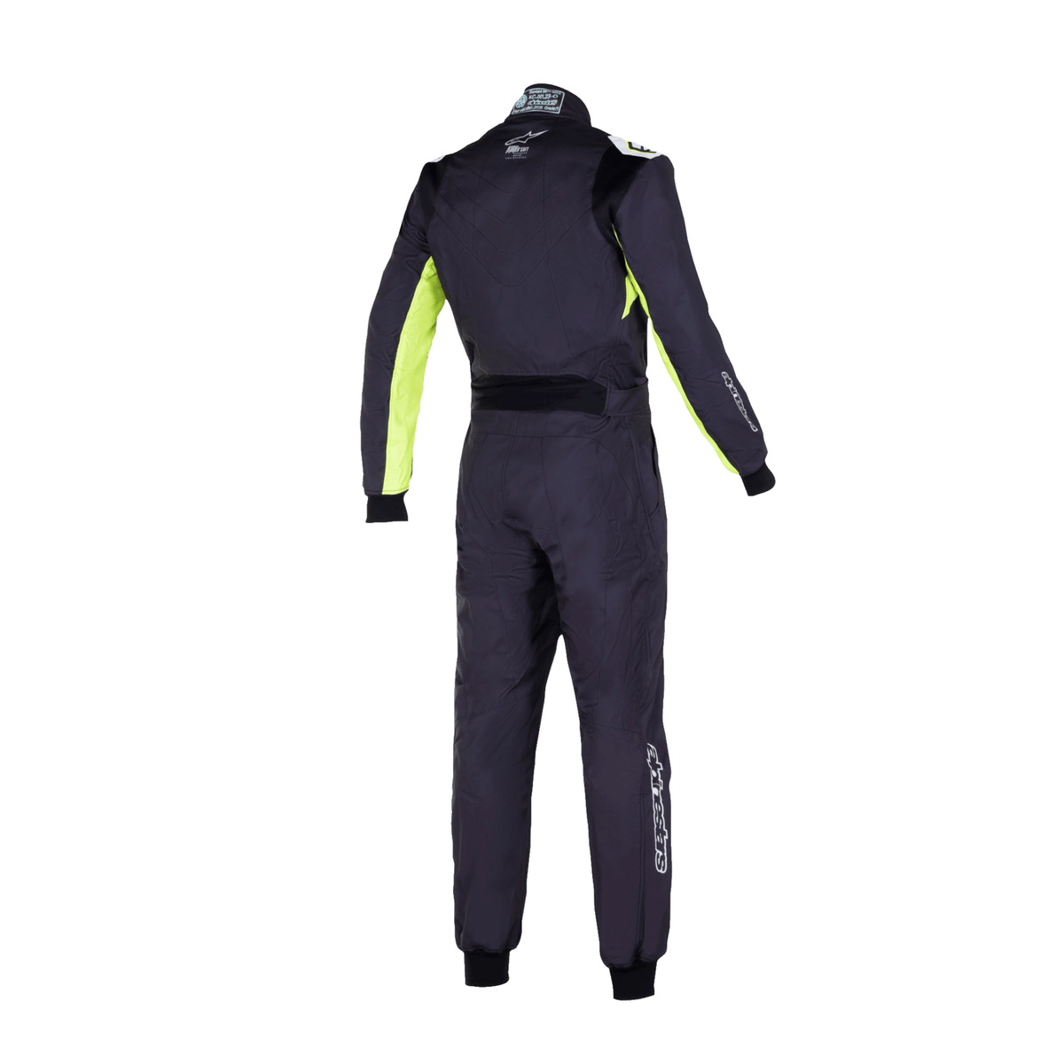 Traje de Karting Infantil Alpinestars KMX-9 V3 S Graphic 3 FIA 8877-2022 Negro/Amarillo Flúo, vista trasera