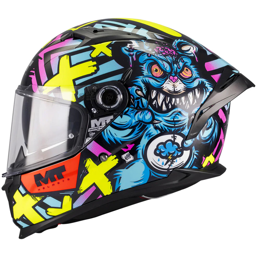 Casco MT Helmets Braker SV Crazy Teddy B7 Brillo 2