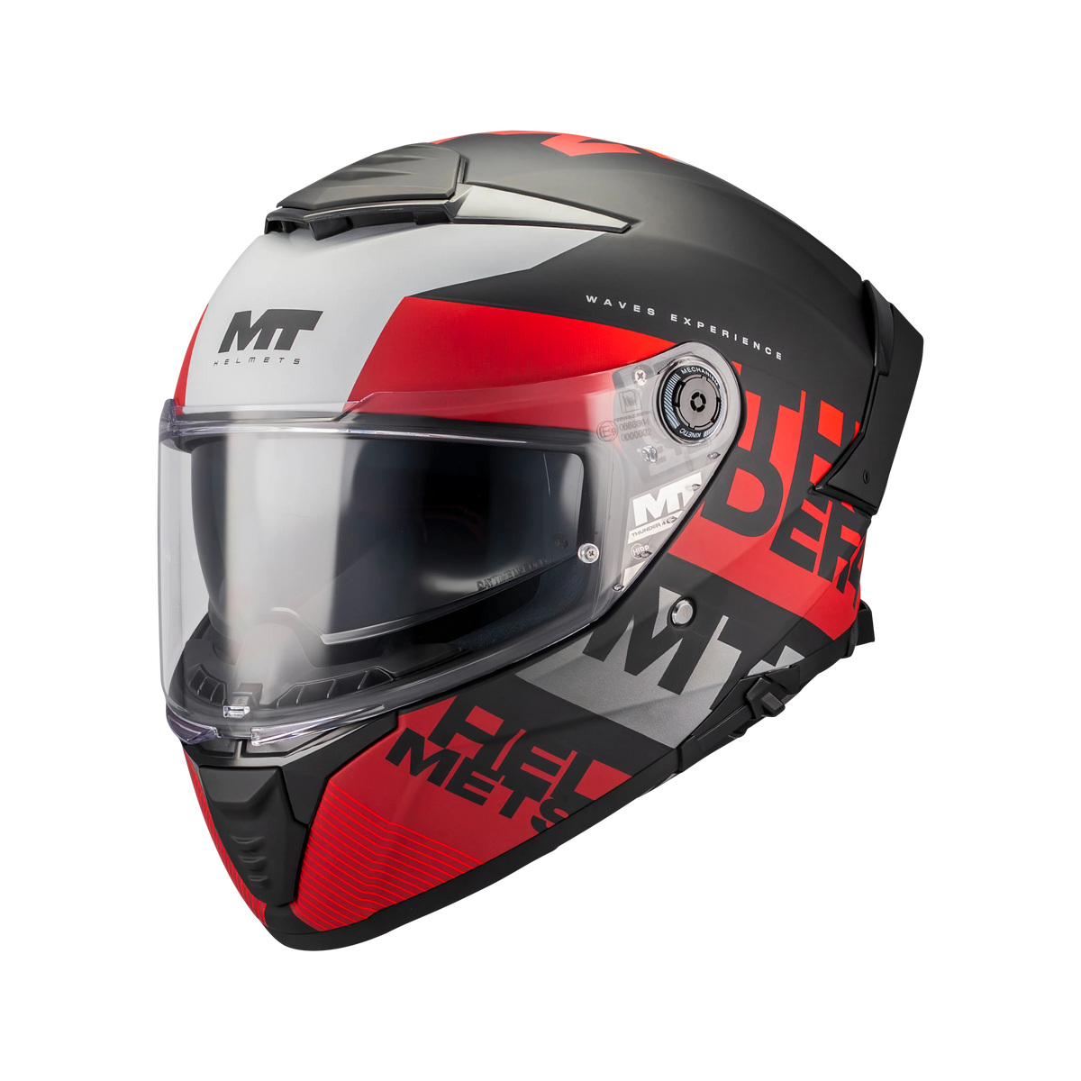 Casco MT Helmets Thunder 4 SV Waves B5 Mate, vista 2