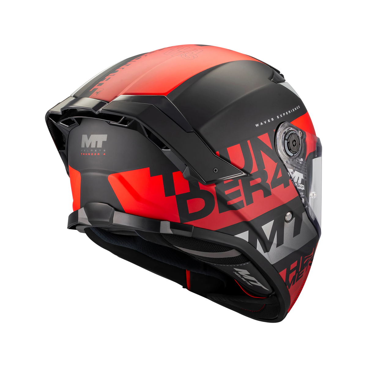 Casco MT Helmets Thunder 4 SV Waves B5 Mate, vista 4
