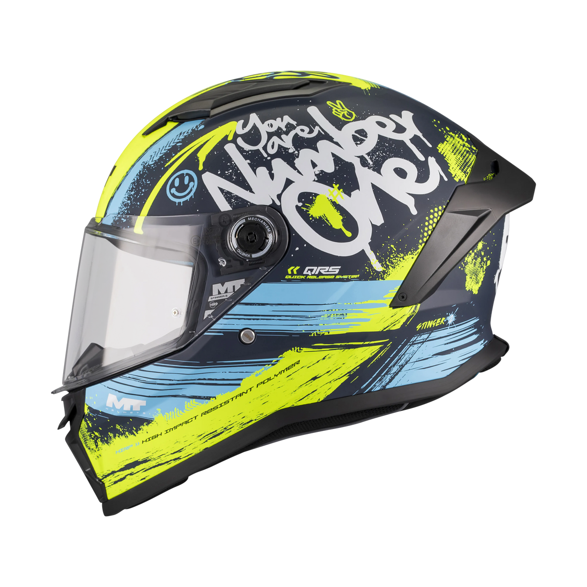 Casco MT Helmets Stinger 2 Rocket C3 Mate, vista 1