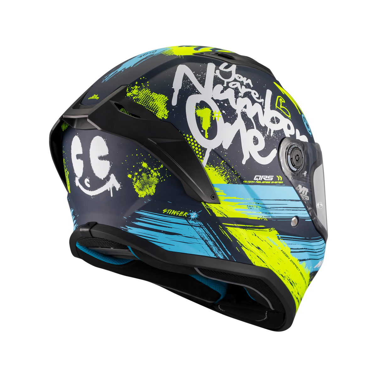 Casco MT Helmets Stinger 2 Rocket C3 Mate, vista 4