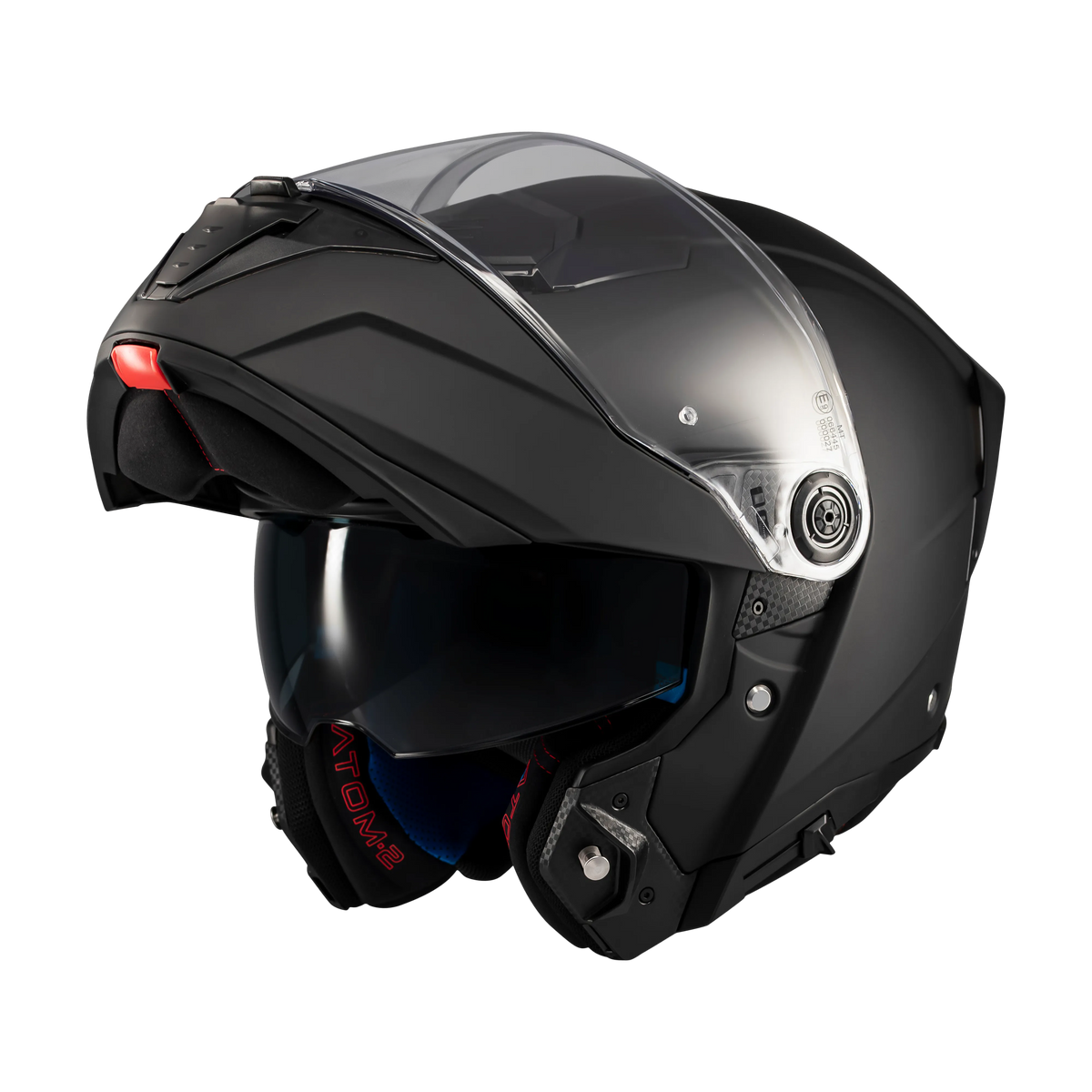 Casco MT Helmets Atom 2 SV Solid A1 Negro Mate, vista 1