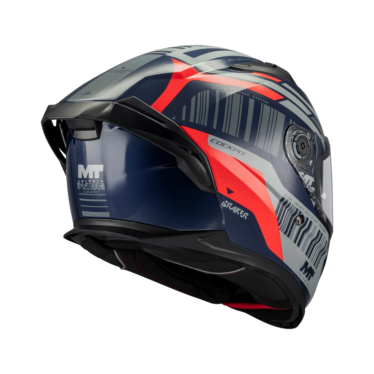 Casco MT Helmets Braker SV Cockpit C5 Brillo, vista 4