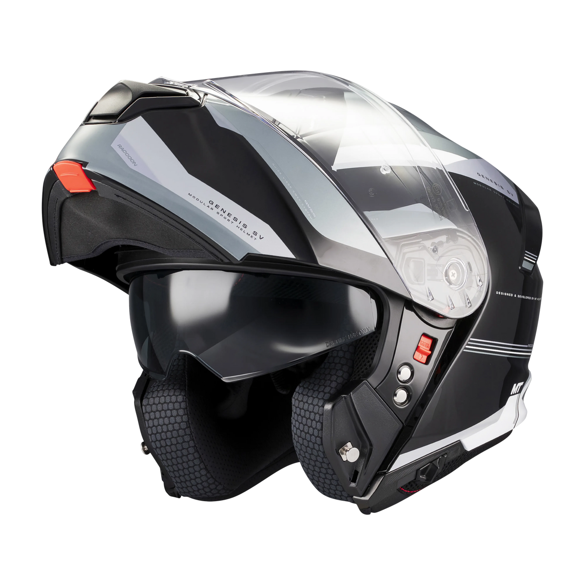 Casco MT Helmets Genesis SV Raccoon B12 Brillo, vista 2
