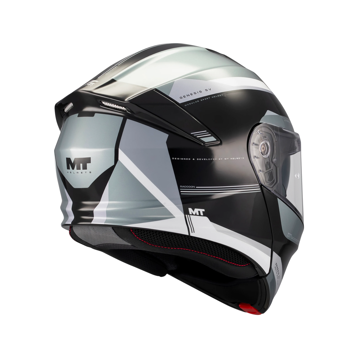 Casco MT Helmets Genesis SV Raccoon B12 Brillo, vista 4