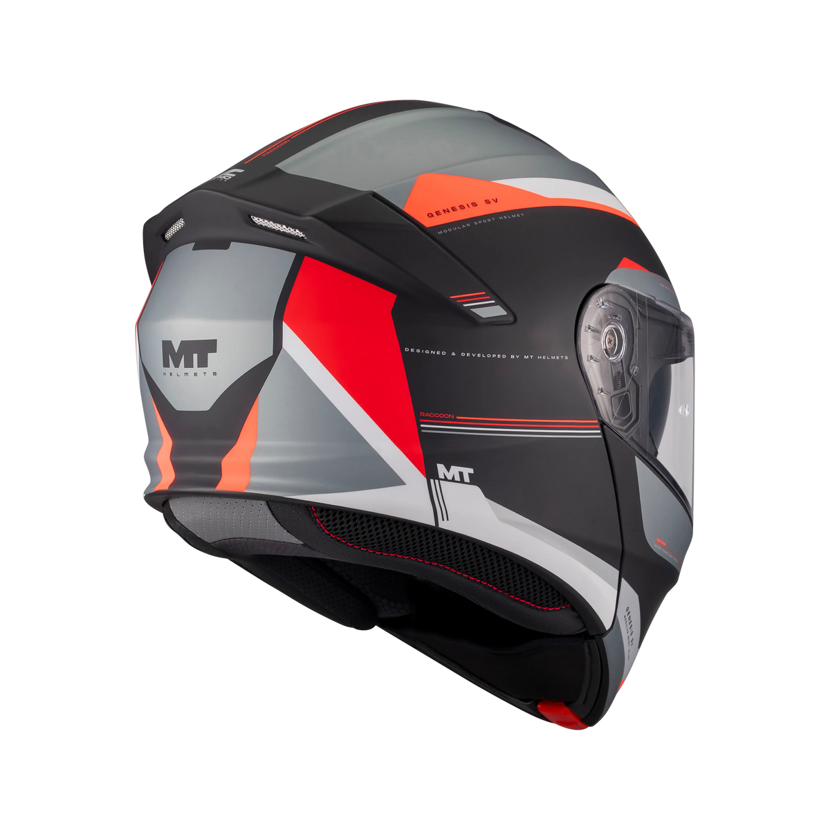 Casco MT Helmets Genesis SV Raccoon B5 Mate, vista 4