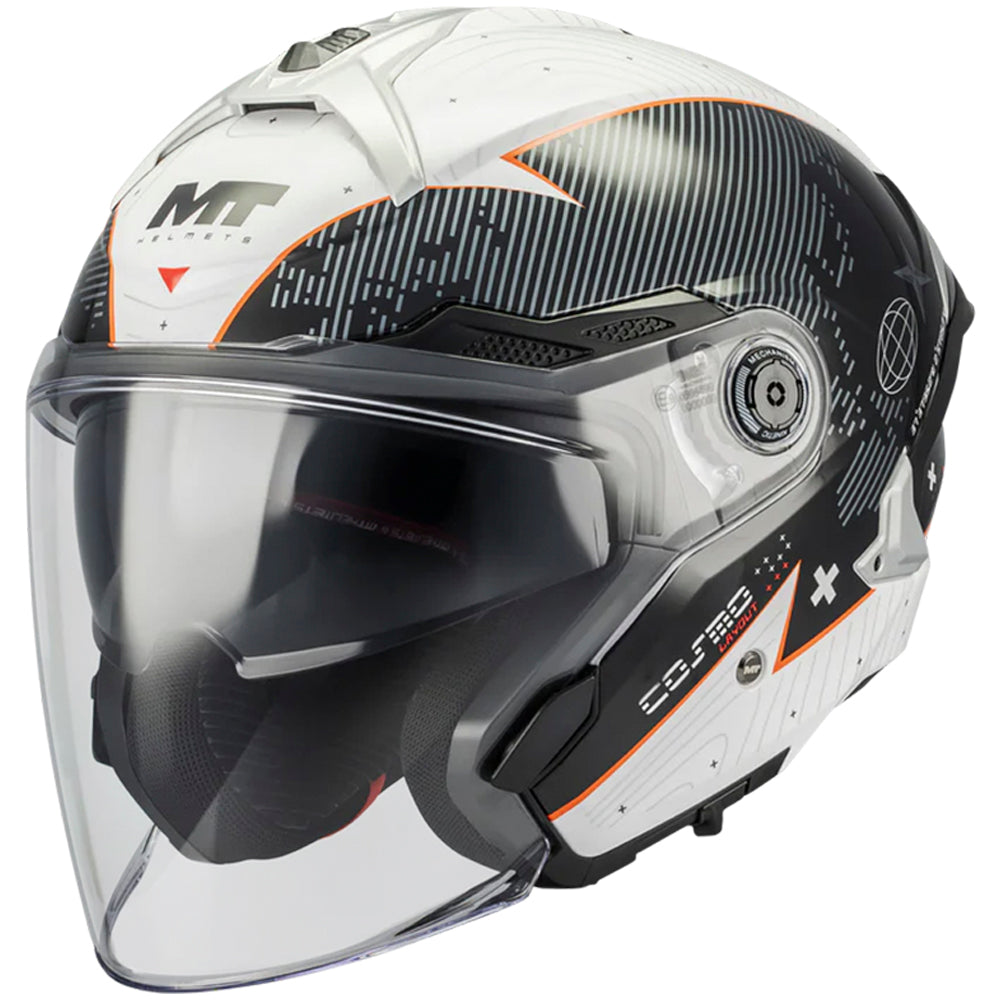 Casco MT Helmets Cosmo SV Layout A1 Brillo
