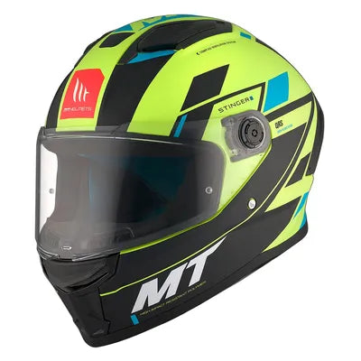 Casco MT Helmets Stinger 2 Zivze C3 Flúor Mate