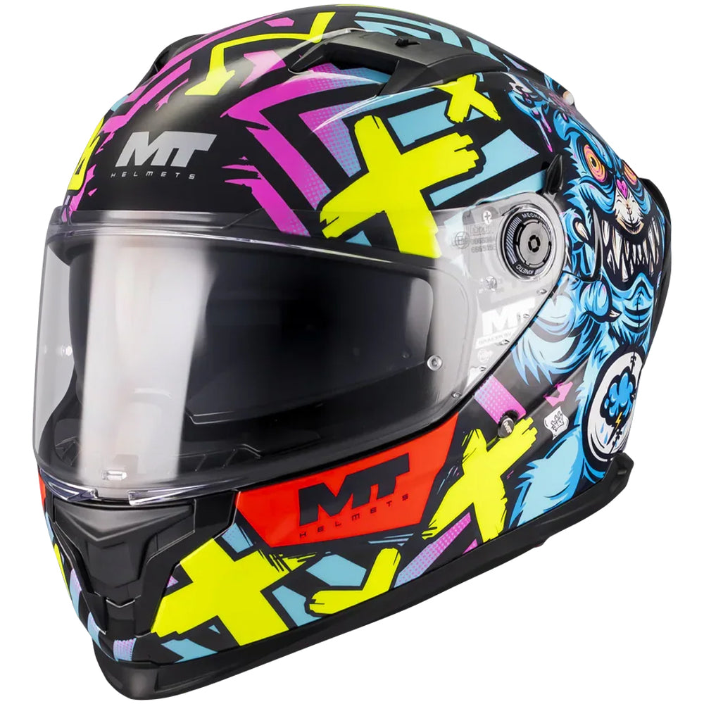 Casco MT Helmets Braker SV Crazy Teddy B7 Brillo