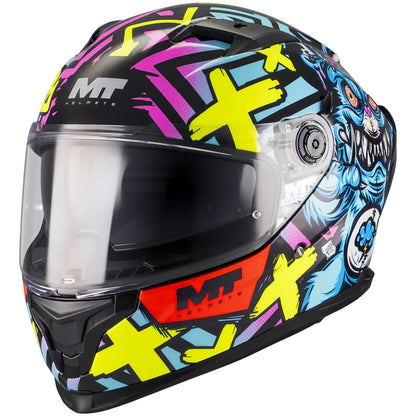Casco MT Helmets Braker SV Crazy Teddy B7 Brillo