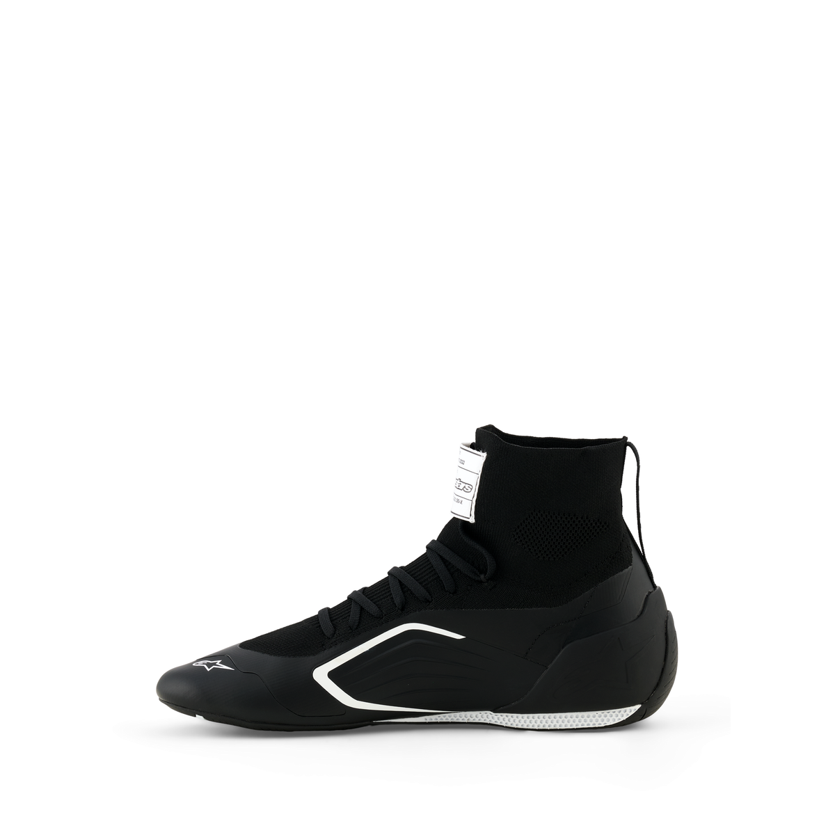 Zapatillas de Karting Alpinestars Supertech K FIA 8877-2022 Negro/Blanco, vista lateral interior