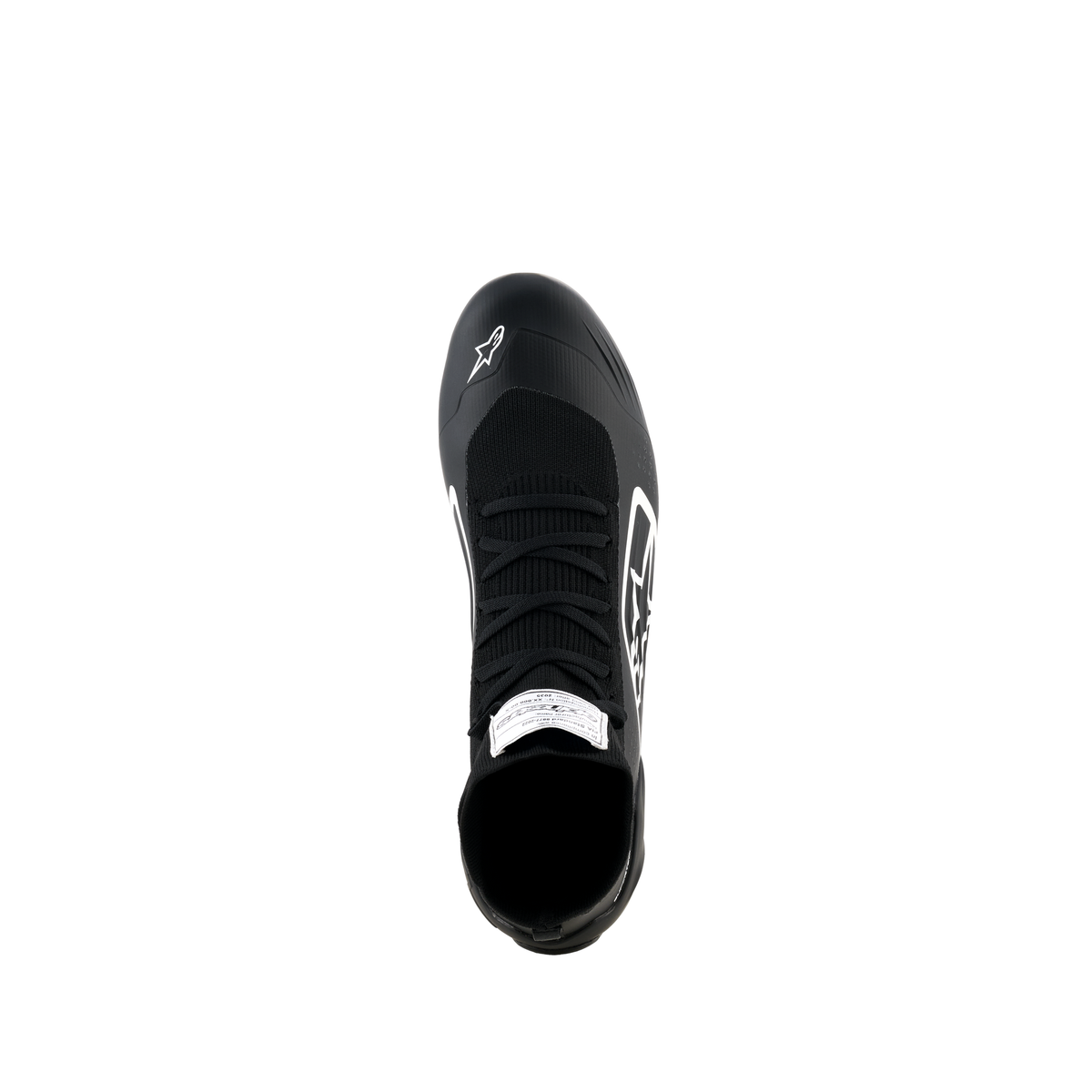 Zapatillas de Karting Alpinestars Supertech K FIA 8877-2022 Negro/Blanco, vista trasera