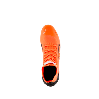 Zapatillas de Karting Alpinestars Supertech K FIA 8877-2022 Naranja Flúo/Negro/Blanco, vista trasera