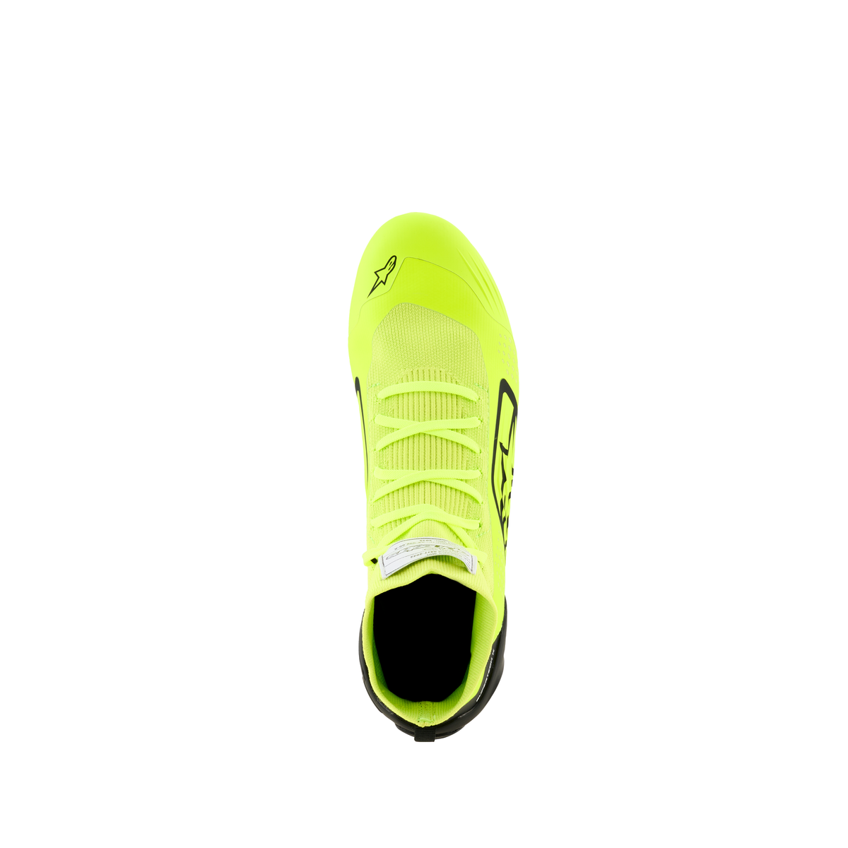 Zapatillas de Karting Alpinestars Supertech K FIA 8877-2022 Amarillo Flúo/Negro/Blanco, vista trasera
