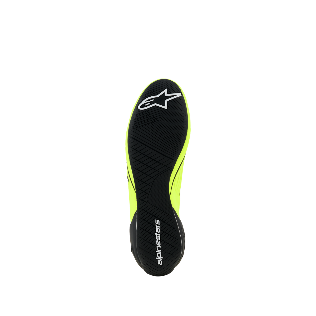 Zapatillas de Karting Alpinestars Supertech K FIA 8877-2022 Amarillo Flúo/Negro/Blanco, suela
