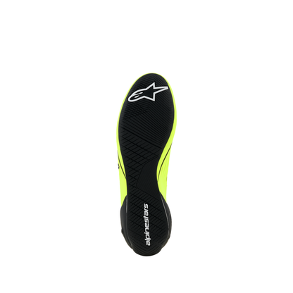 Zapatillas de Karting Alpinestars Supertech K FIA 8877-2022 Amarillo Flúo/Negro/Blanco, suela