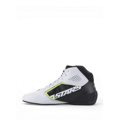 Zapatillas de Karting Alpinestars Tech-1 K Start V2 Blanco/Negro/Amarillo Flúo, vista lateral interior