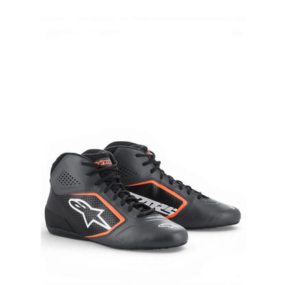 Zapatillas de Karting Alpinestars Tech-1 K Start V2 Asfalto/Negro/Naranja Flúo, vista frontal