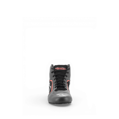 Zapatillas de Karting Alpinestars Tech-1 K Start V2 Asfalto/Negro/Naranja Flúo, vista lateral exterior
