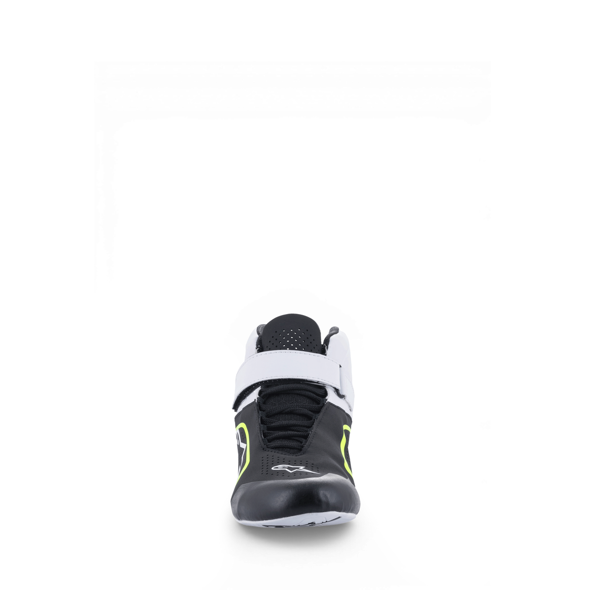 Zapatillas de Karting Alpinestars Tech-1 K V2 Negro/Blanco/Amarillo Flúo, vista lateral exterior