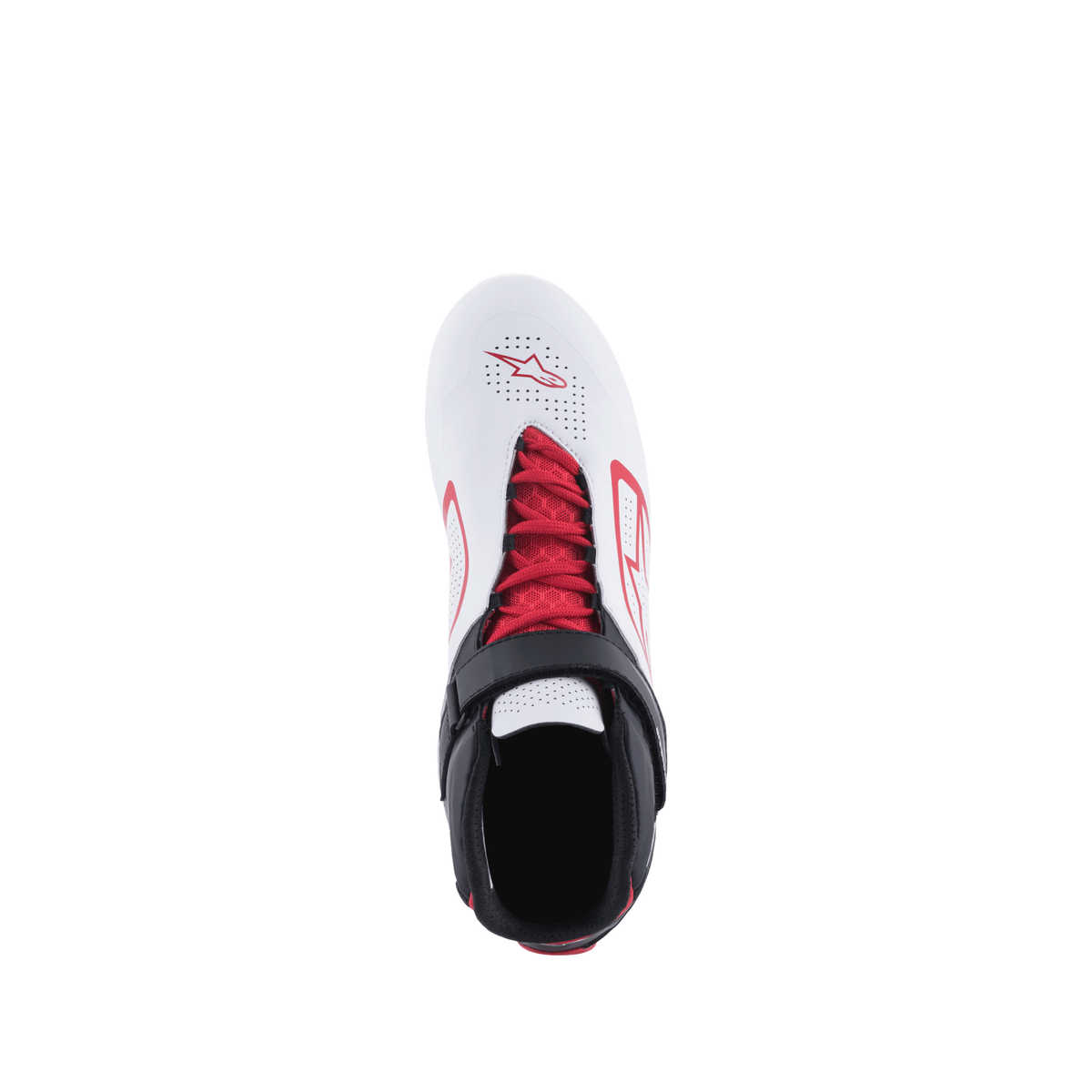 Zapatillas de Karting Alpinestars Tech-1 K V2 Blanco/Negro/Rojo, vista trasera