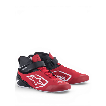 Zapatillas de Karting Alpinestars Tech-1 K V2 Rojo/Negro/Blanco, vista frontal