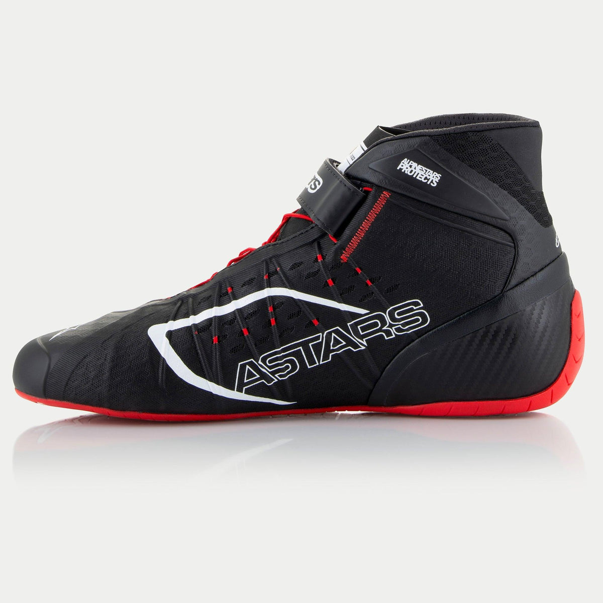 Zapatillas de Karting Alpinestars Tech-1 KX V3 FIA 8877-2022 Negro/Blanco/Rojo, vista lateral interior