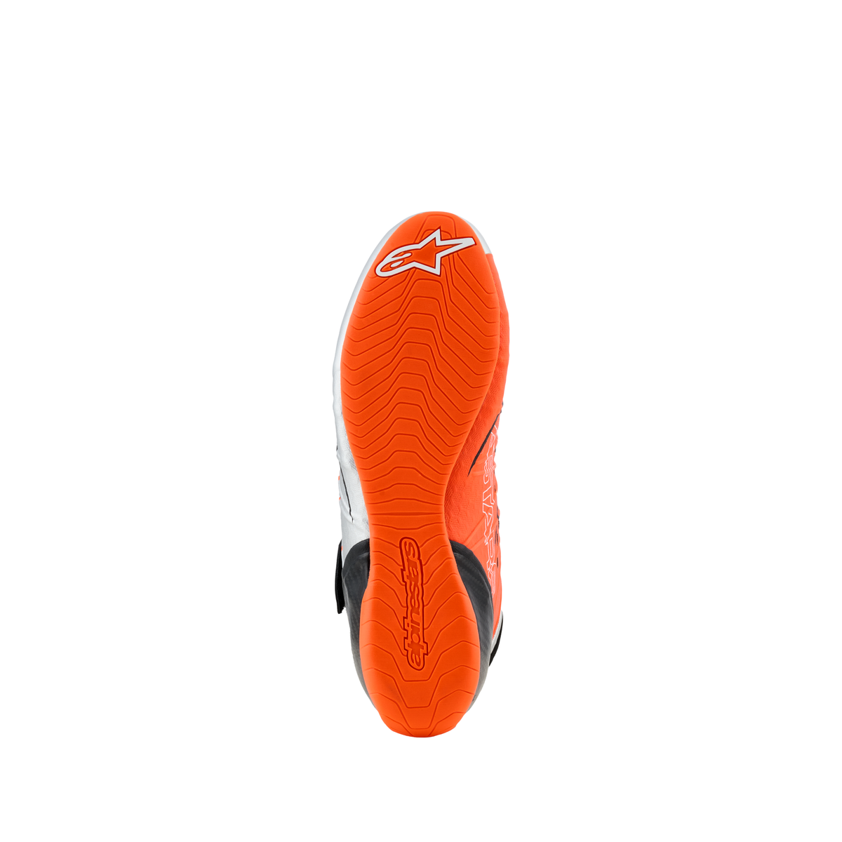 Zapatillas de Karting Alpinestars Tech-1 KX V3 FIA 8877-2022 Negro/Plata/Naranja Flúo, suela