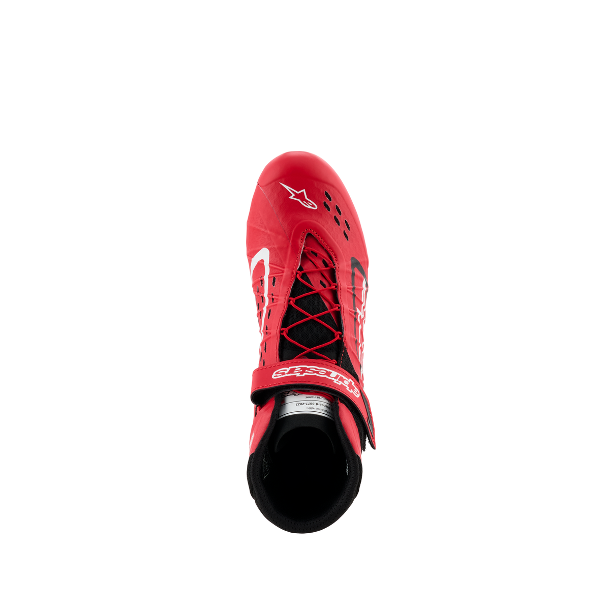 Zapatillas de Karting Alpinestars Tech-1 KX V3 FIA 8877-2022 Rojo/Negro, vista trasera