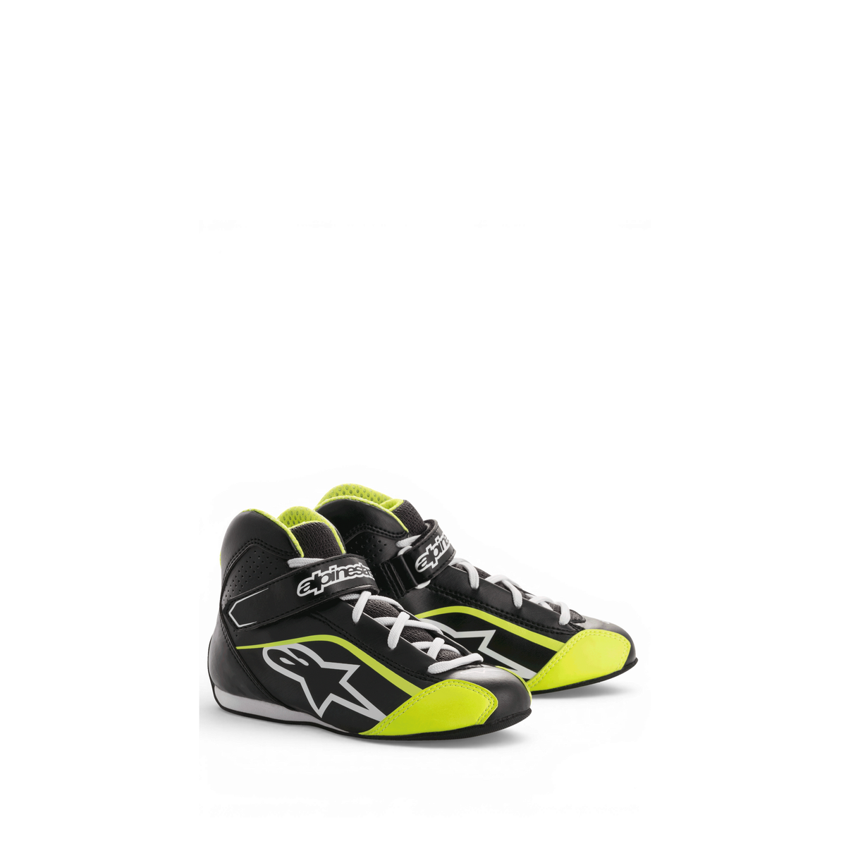 Zapatillas de Karting Infantiles Alpinestars Tech-1 K S Negro/Blanco/Amarillo Flúo, vista 1
