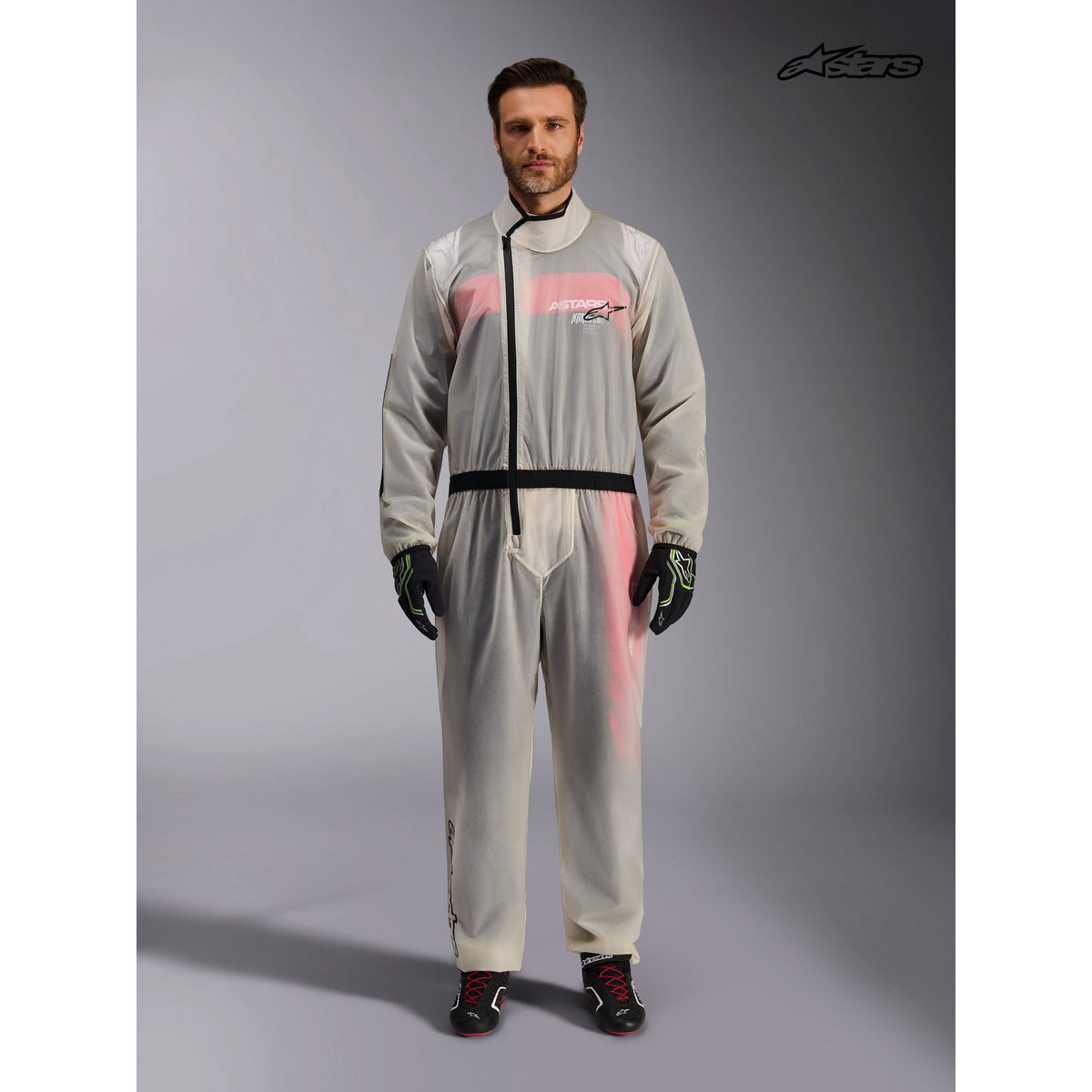 Traje de Lluvia para Karting Alpinestars Kart Rain Suit Transparente, vista frontal