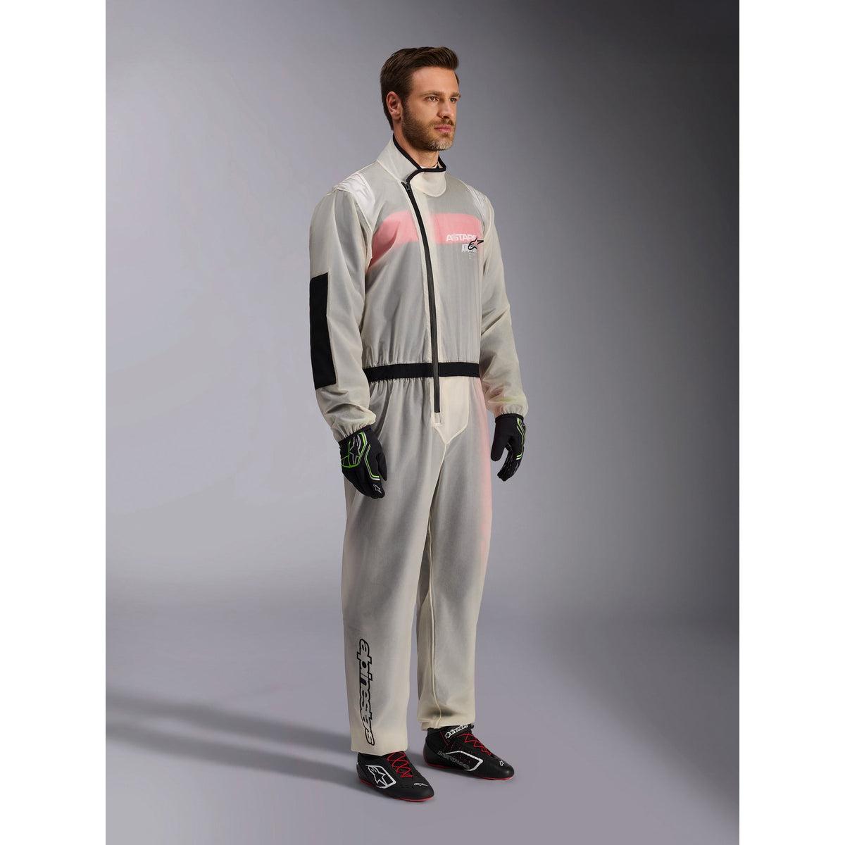 Traje de Lluvia para Karting Alpinestars Kart Rain Suit Transparente, vista lateral delantera