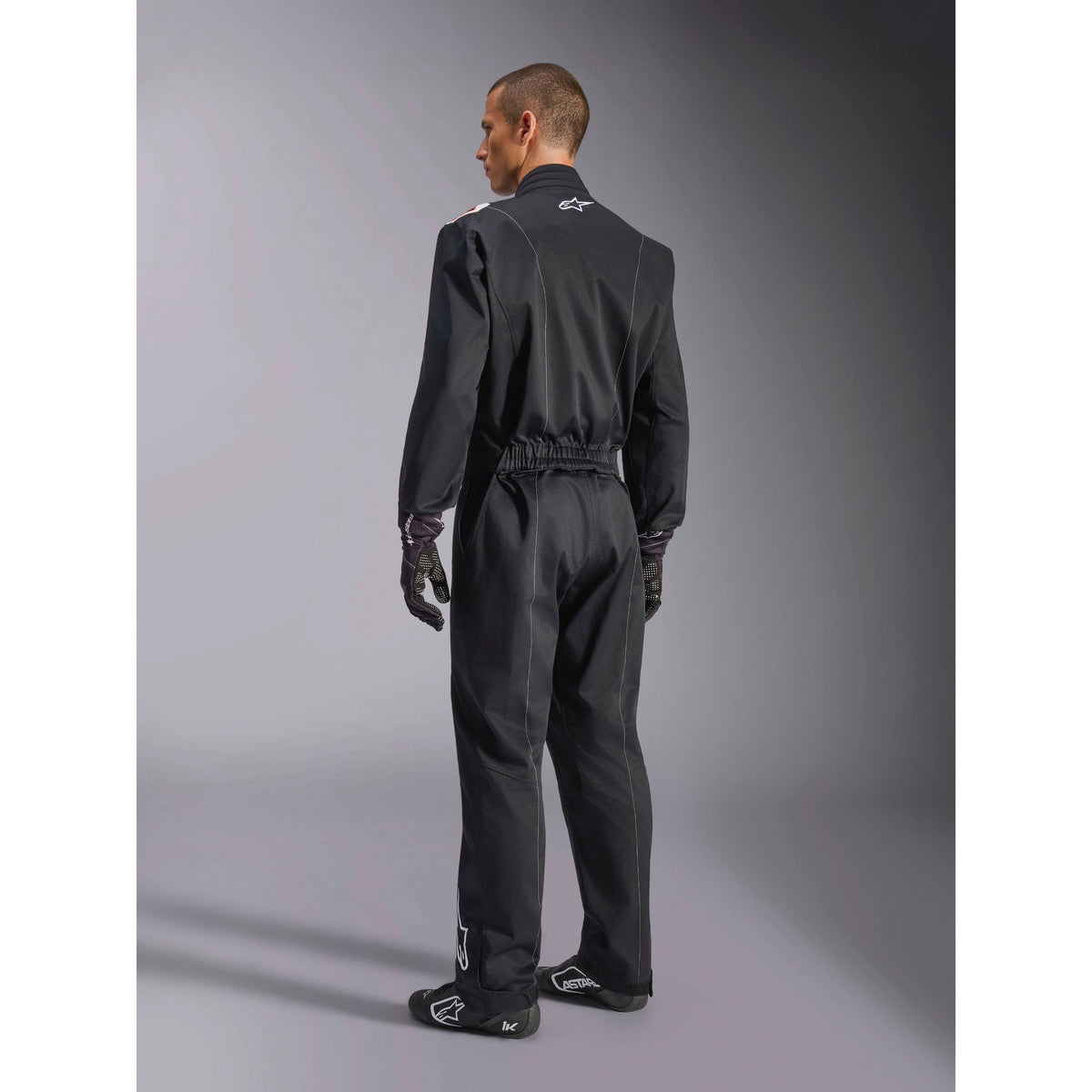 Traje de Karting Alpinestars Kart Indoor V2 Negro, vista lateral trasera