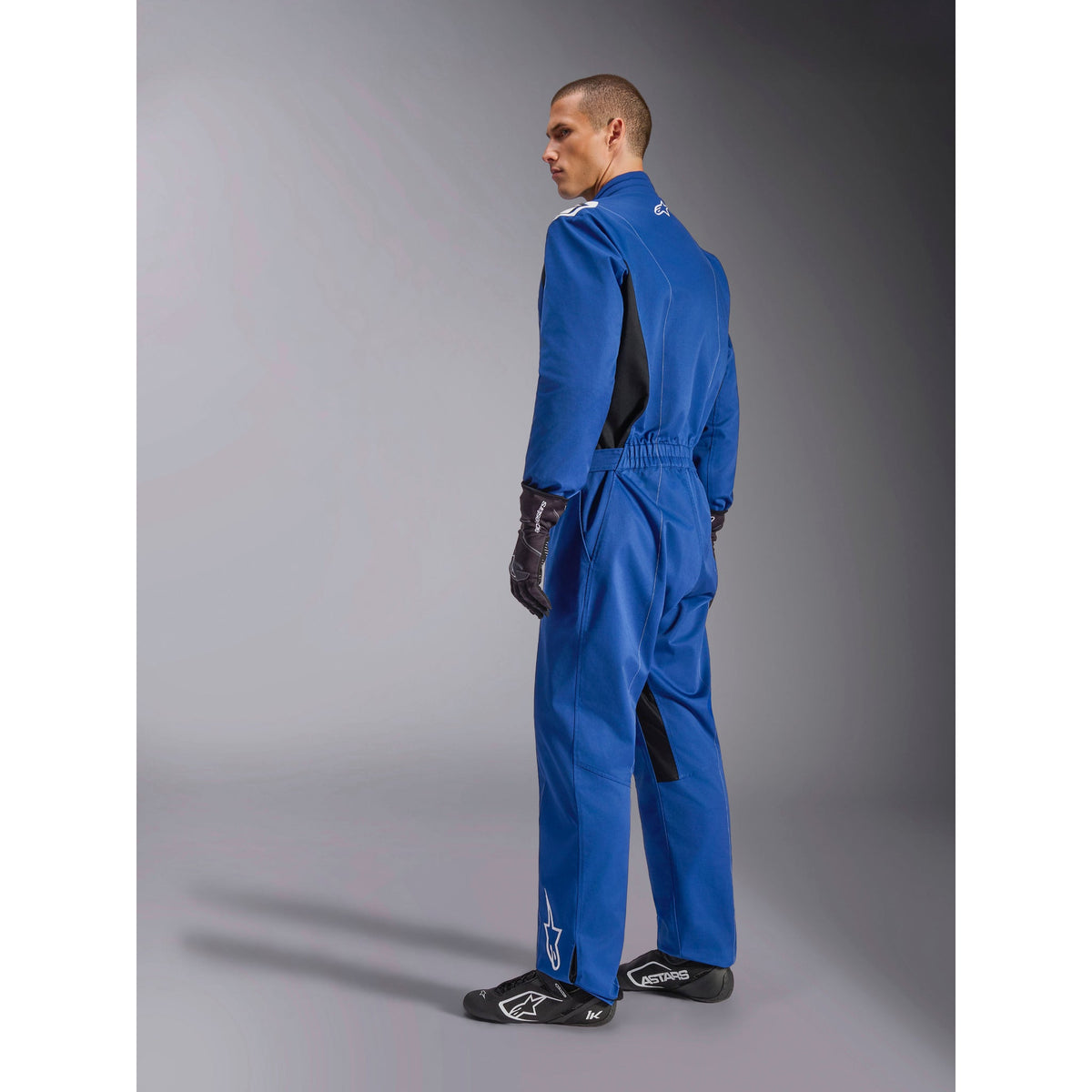 Traje de Karting Alpinestars Kart Indoor V2 Azul, vista lateral trasera