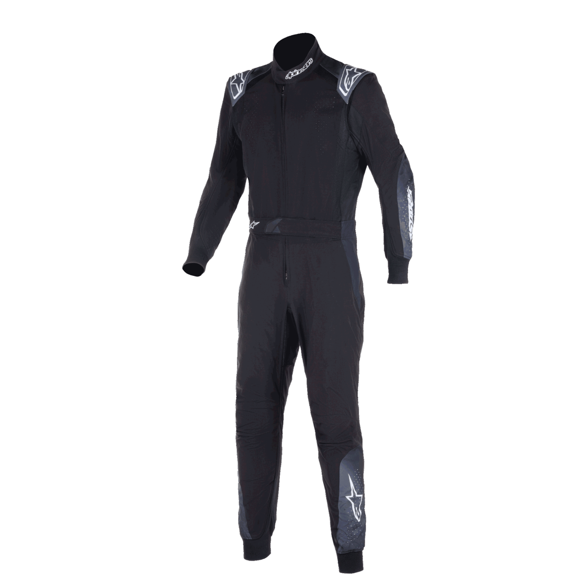 Traje de Karting Alpinestars KMX-5 V3 FIA 8877-2022 Negro/Dark Shadow, vista frontal