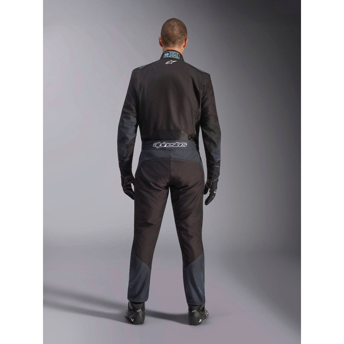 Traje de Karting Alpinestars KMX-5 V3 FIA 8877-2022 Negro/Dark Shadow, vista trasera