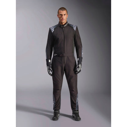 Traje de Karting Alpinestars KMX-5 V3 FIA 8877-2022 Negro/Dark Shadow, vista frontal
