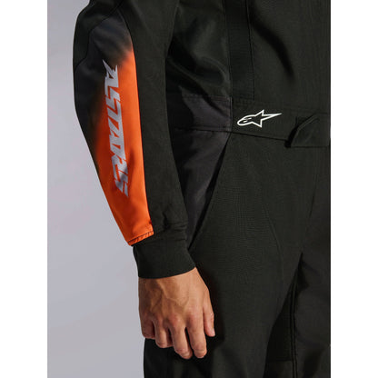 Traje de Karting Alpinestars KMX-5 V3 FIA 8877-2022 Negro/Blanco/Naranja Flúo, detalle