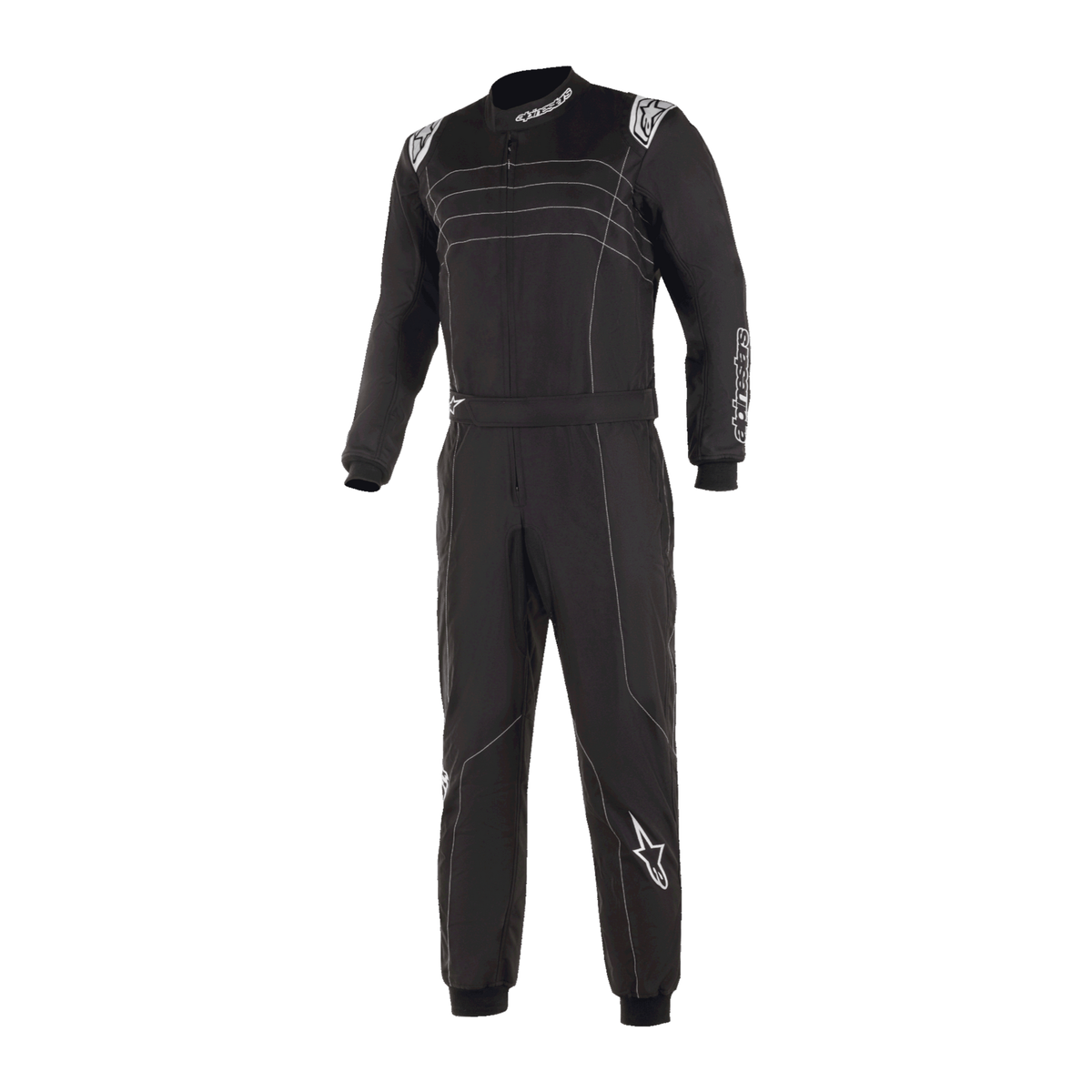 Traje de Karting Alpinestars KMX-9 V3 FIA 8877-2022 Negro/Blanco, vista frontal