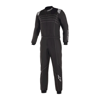 Traje de Karting Alpinestars KMX-9 V3 FIA 8877-2022 Negro/Blanco, vista frontal