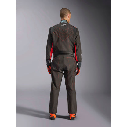 Traje de Karting Alpinestars KMX-9 V3 FIA 8877-2022 Negro/Rojo Flúo, vista trasera