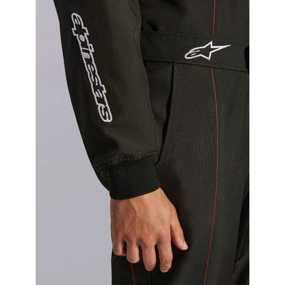 Traje de Karting Alpinestars KMX-9 V3 FIA 8877-2022 Negro/Rojo Flúo, detalle