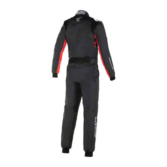 Traje de Karting Alpinestars KMX-9 V3 Graphic 3 FIA 8877-2022 Negro/Rojo, vista trasera