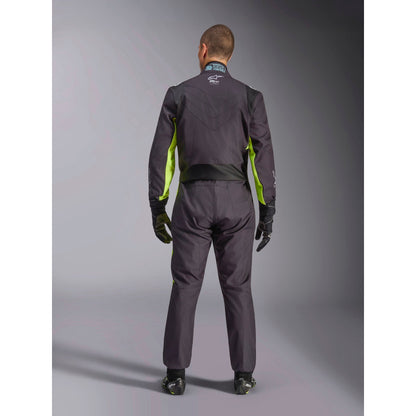 Traje de Karting Alpinestars KMX-9 V3 Graphic 3 FIA 8877-2022 Negro/Amarillo Flúo, vista trasera