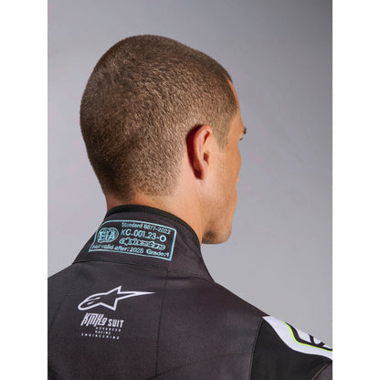 Traje de Karting Alpinestars KMX-9 V3 Graphic 3 FIA 8877-2022 Negro/Amarillo Flúo, detalle