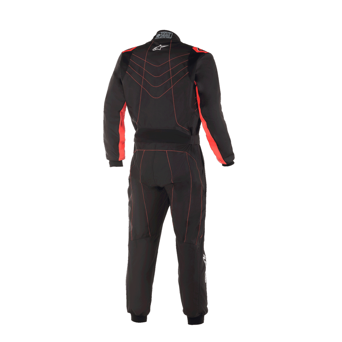Traje de Karting Infantil Alpinestars KMX-9 V3 S FIA 8877-2022 Negro/Rojo Flúo, vista trasera