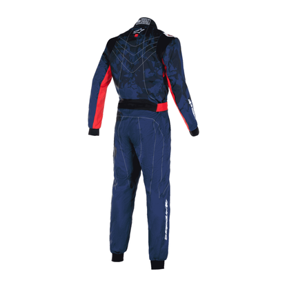 Traje de Karting Infantil Alpinestars KMX-9 V3 S Graphic 5 FIA 8877-2022 Navy/Rojo, vista trasera