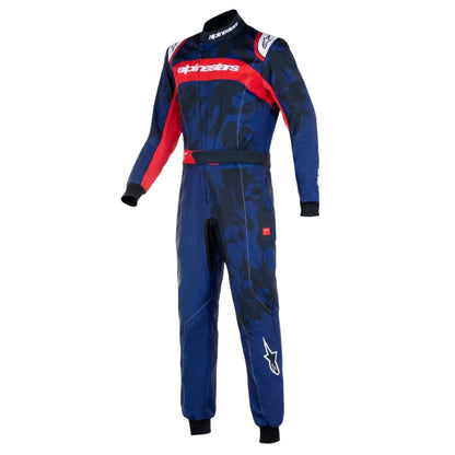 Traje de Karting Infantil Alpinestars KMX-9 V3 S Graphic 5 FIA 8877-2022 Navy/Rojo, vista frontal