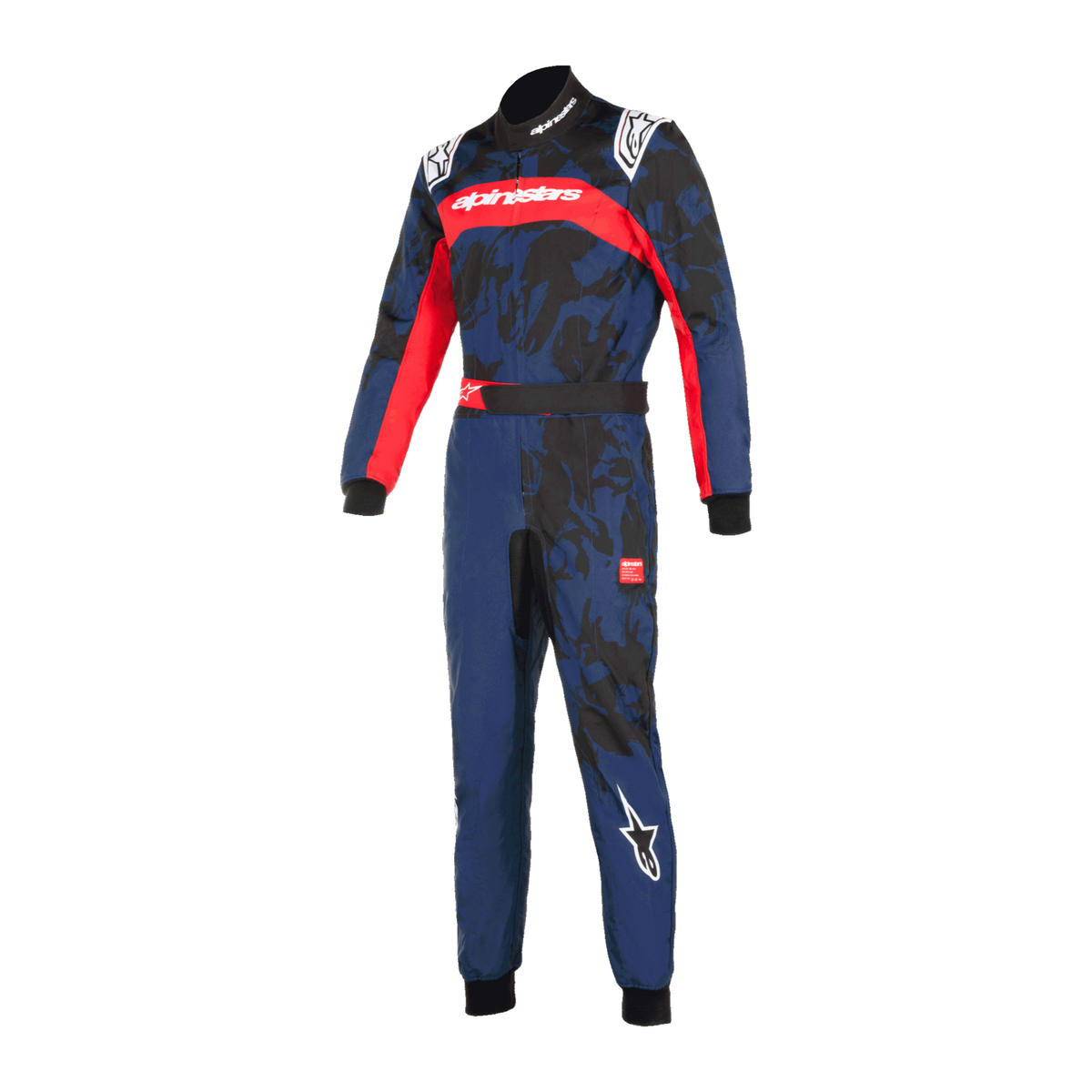 Traje de Karting Alpinestars KMX-9 V3 Graphic 5 FIA 8877-2022 Navy/Rojo, vista frontal
